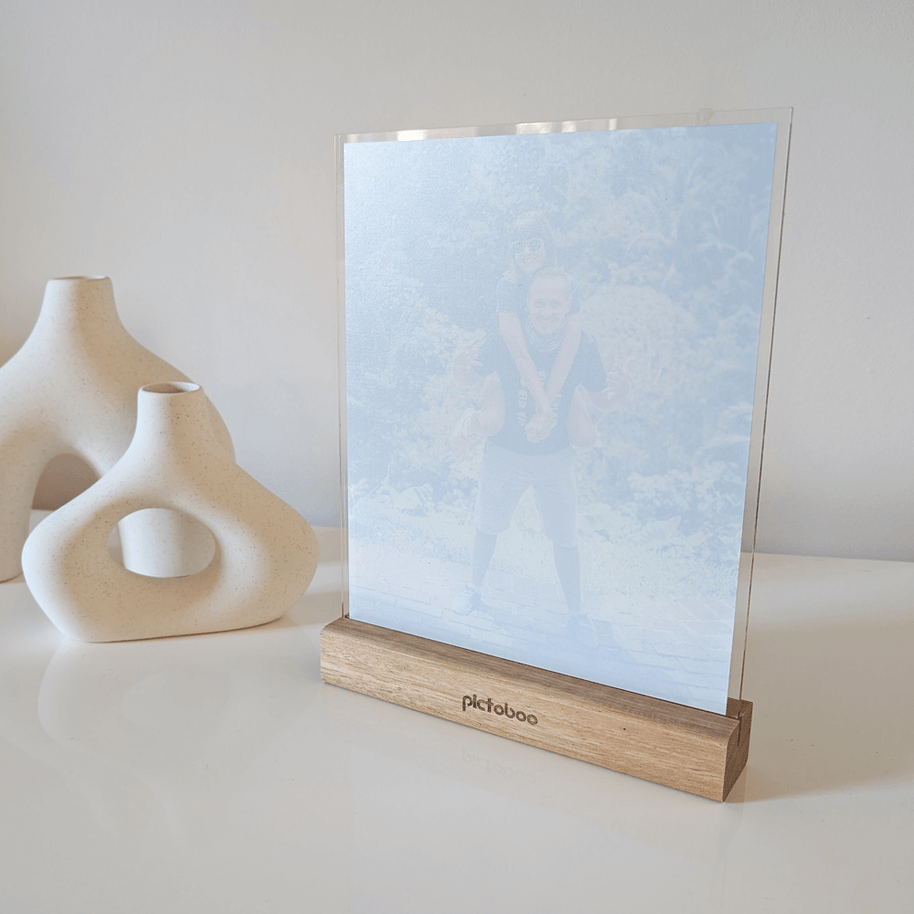 Large Portrait Acrylic Photo Display Back