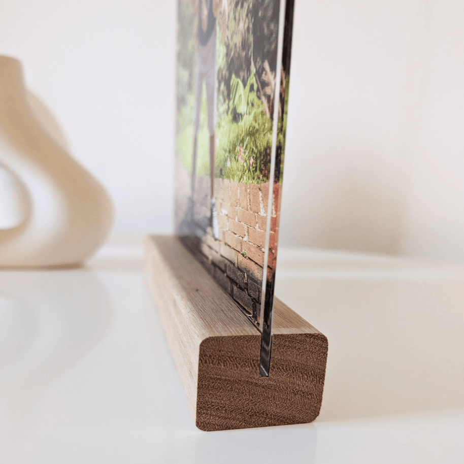 Wood Base Large Portrait Photo Display