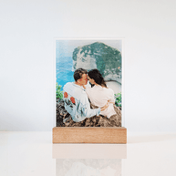 Wood Base Acrylic Photo Frame